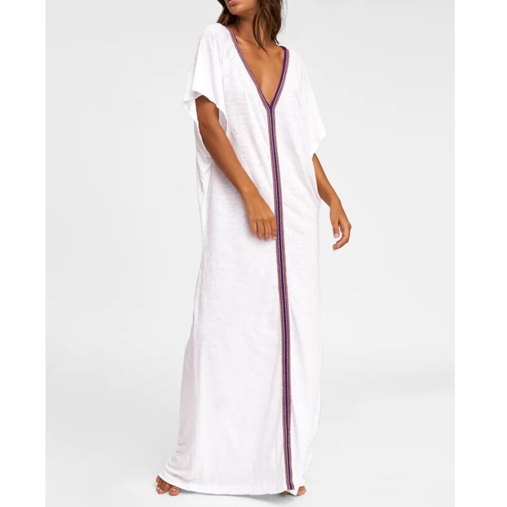 Pitusa Women’s One Size Abaya Maxi Dress Cover Up Sundress Pullover Pima Cotton